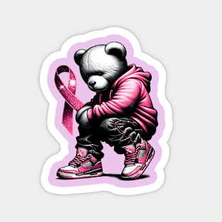 Breast Cancer Awareness Teddy Bear Magnet