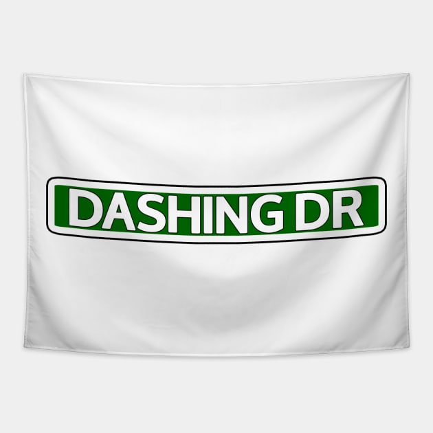 Dashing Dr Street Sign Tapestry by Mookle