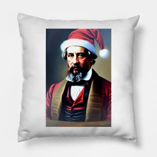 Santa Charles Dickens (Celebrity Christmas) Pillow