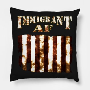 Immigrant AF Old Stripes Pillow