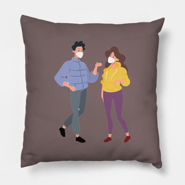 social distance Pillow by This is store