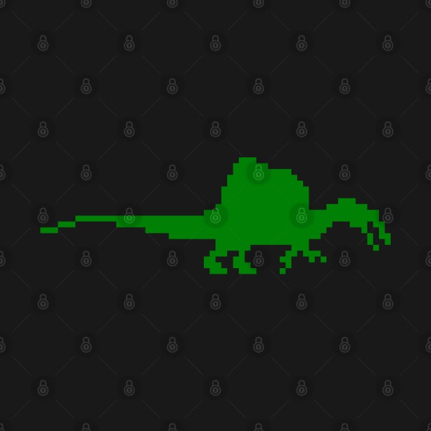 8-bit spinosaurus Green by arc1