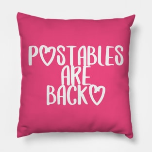 POstables are Back (White font) Pillow