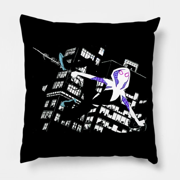 Night-Swinging Pillow by Djnebulous