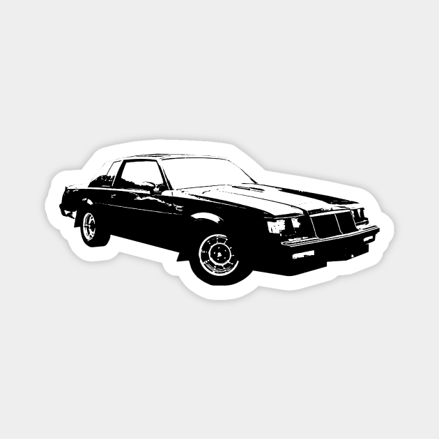 1987 Grand National B&W Magnet by GrizzlyVisionStudio