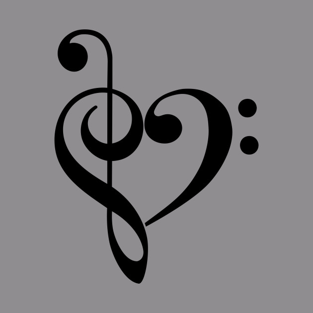 treble clef bass clef heart trebble clef