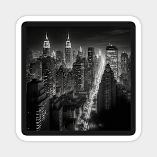 Life in Black and White New York City Magnet