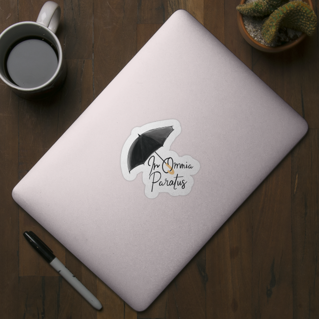 In Omnia Paratus Umbrella Gilmore Girls Sticker Teepublic Uk In Omnia Paratus Umbrella Gilmore Girls Sticker Teepublic Uk