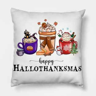 Happy Hallothanksmas - Coffee Pillow