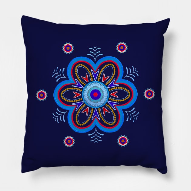 Floral Lake Pillow by Jane Izzy Designs