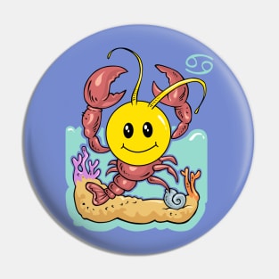 Smiley Cancer Pin