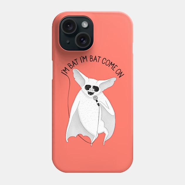 Bat | Animal Karaoke collection | Red Phone Case by DrawingEggen