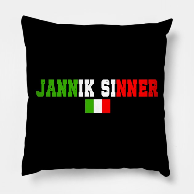 Jannik Sinner Pillow by King Chris