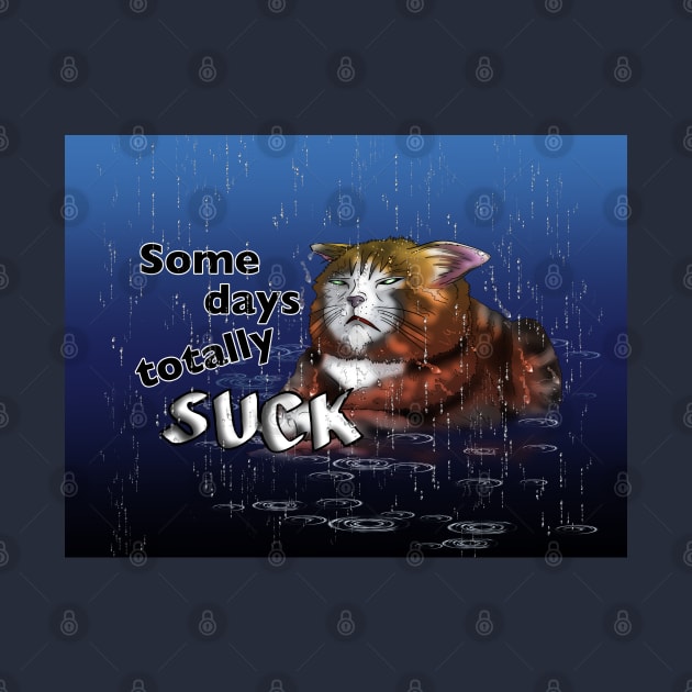 sad wet cat by cuisinecat