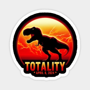 Dinosaur T-Rex Totality April 8 2024 Total Solar Eclipse Magnet