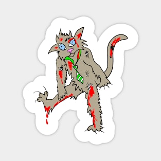 Halloween Zombie Cat Magnet