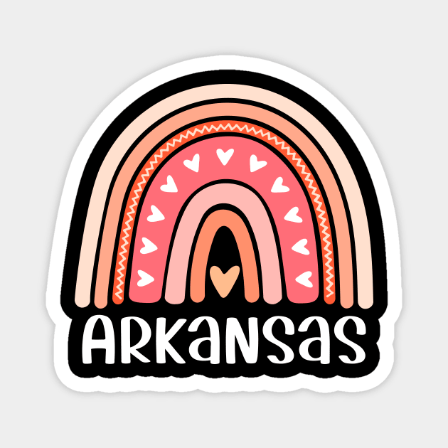 Arkansas Rainbow for Women and Girls Magnet by JKFDesigns