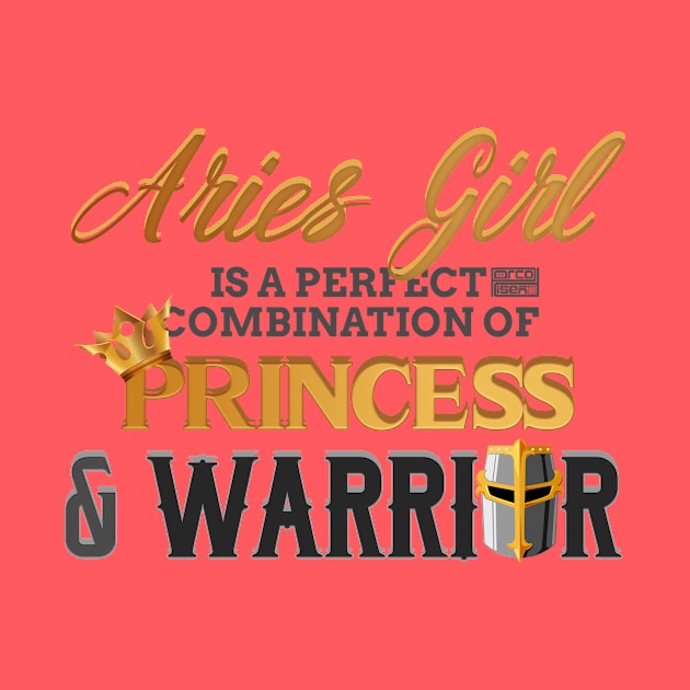 ARIES Girl Princess Warrior Horoscope Birthday by porcodiseno