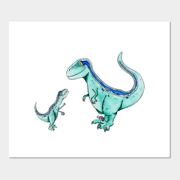 Blue And Baby Jurassic World Fallen Kingdom Posters And Art Prints Teepublic