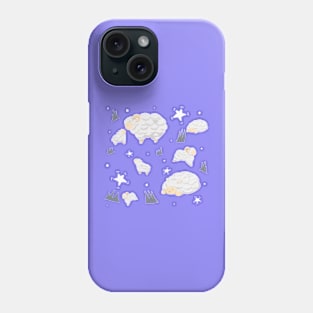 Sheeps in Blue Phone Case