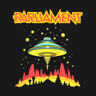 Parliament Funkadelic Retro Mothership UFO Rock Funk Throwback T-Shirt
