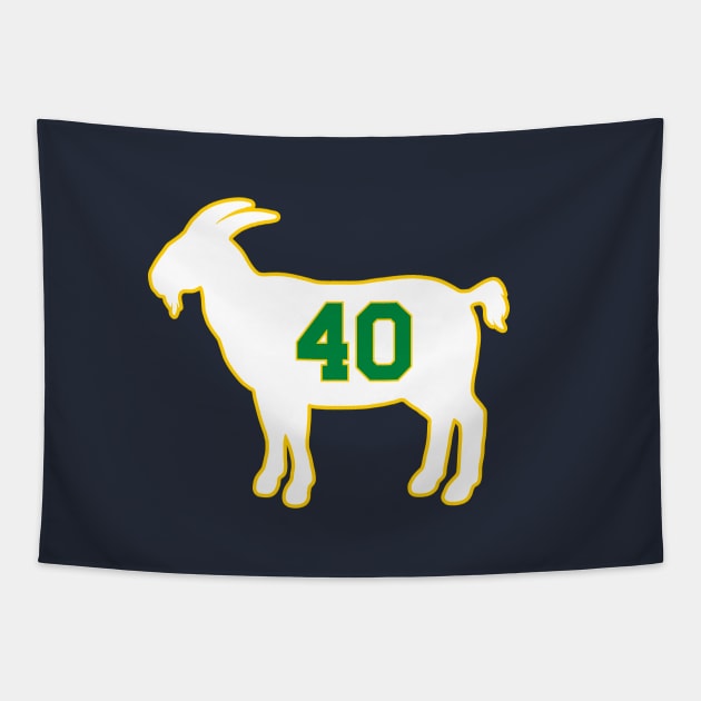 Shawn Kemp Seattle Goat Qiangy Tapestry by qiangdade