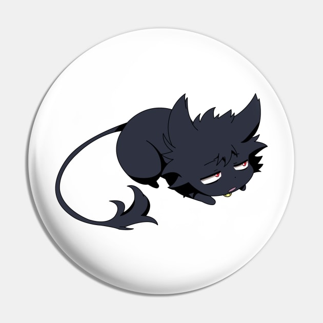 Servamp - Kuro Black Cute Cat Pin by oneskyoneland