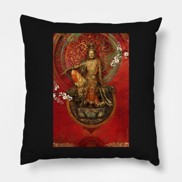 Kwanyin on Red Pillow by AngiandSilas