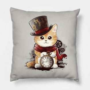 Steampunk cat Pillow