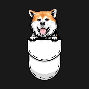Funny Akita Pocket Dog T-Shirt