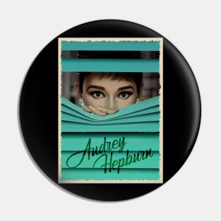 Funny Face Audrey Hepburn's Playful Charm T-Shirt Pin