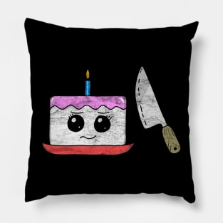 Nervous Cake - Ill cut you! Pillow