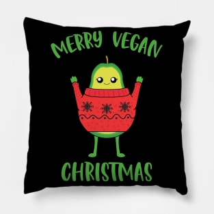 Merry Vegan Christmas Pillow