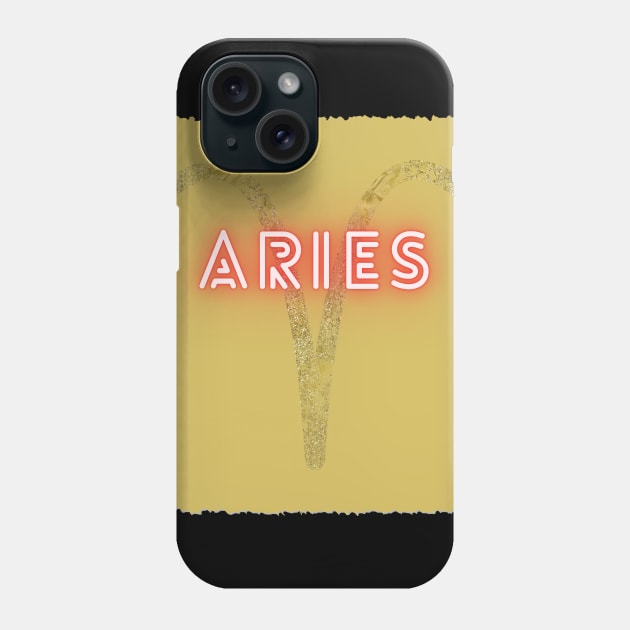 Aries Zodiac Sign Phone Case by MOFF-