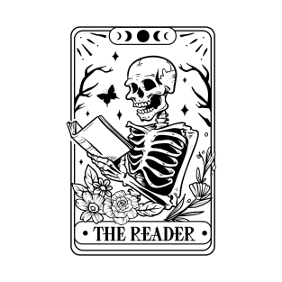 The Skeleton Reader Tarot Card T-Shirt