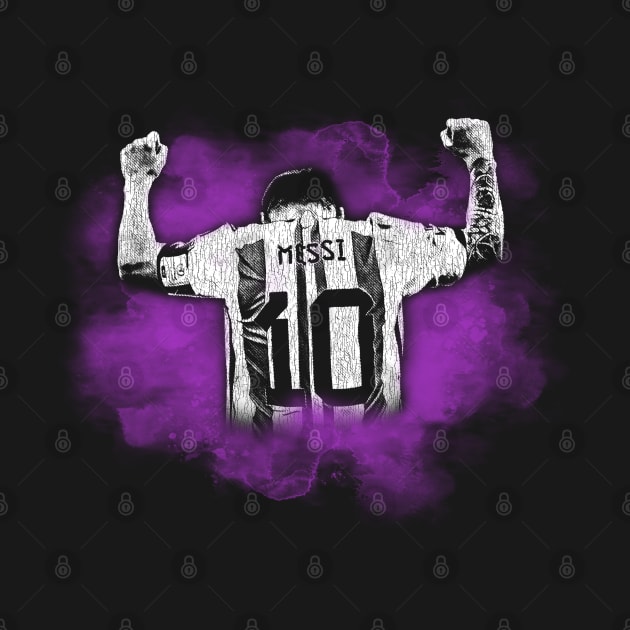 messi watercolor purple by Punk Fashion