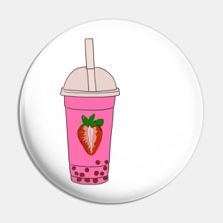 Strawberry bubble tea Pin