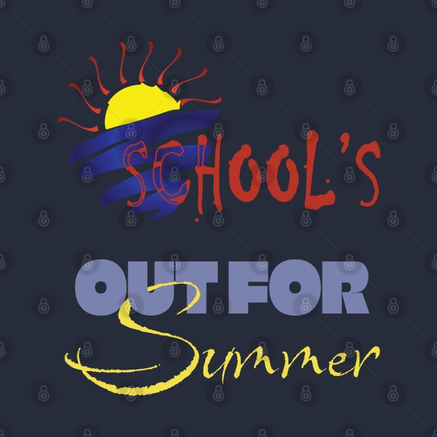 cute retro last day of school school's out for summer teacher by TeeText