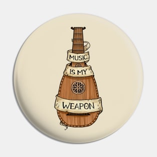 Bard - Music is my Weapon Pin