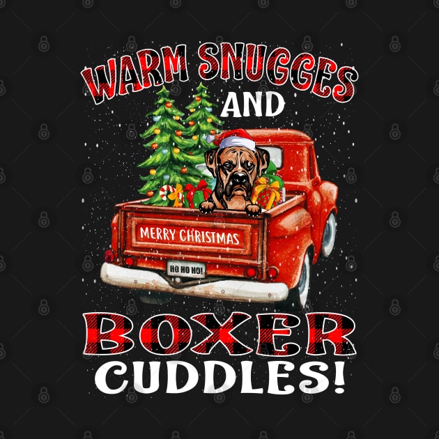 Warm Snuggles And Boxer Cuddles Ugly Christmas Sweater by intelus