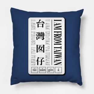 I am from taiwan台灣囡仔 Pillow