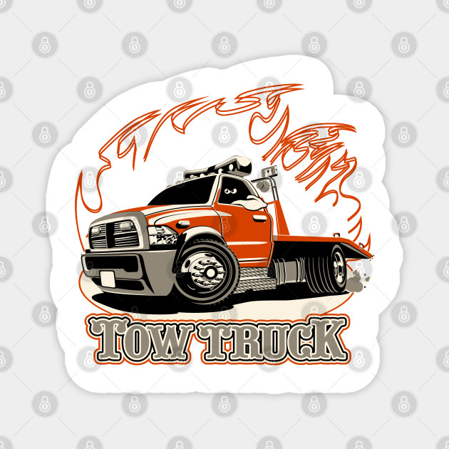 Cartoon tow truck - Cartoon Truck - Magnet | TeePublic Cartoon tow truck - Cartoon Truck - Magnet | TeePublic