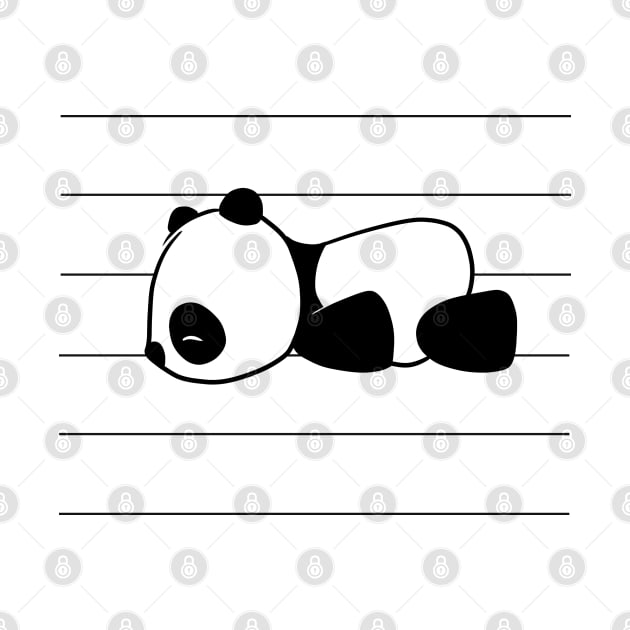 Cute Sleepy Little Kawaii Baby Panda Bear by SkizzenMonster