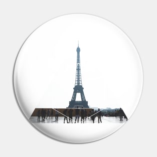 Eiffel Tower Paris Geometric Photography Pin