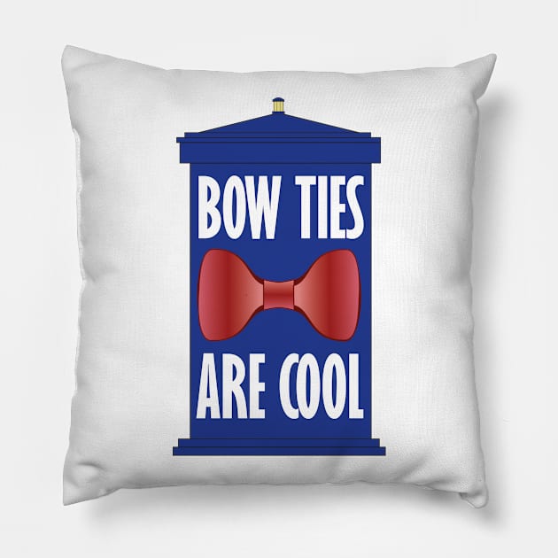 Bow Ties Are Cool - TARDIS - Doctor Who Pillow by SOwenDesign