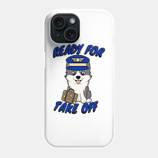 Funny Pilot Husky Dog Phone Case