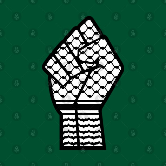 Keffiyeh Black Power Fist - Right Side - Front by SubversiveWare