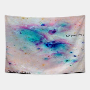 Carl Sagan Cosmos Quote Pastel Space Scene Tapestry