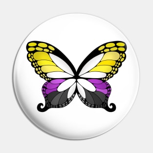 Butterfly Wings Non-Binary Pride Flag Pin