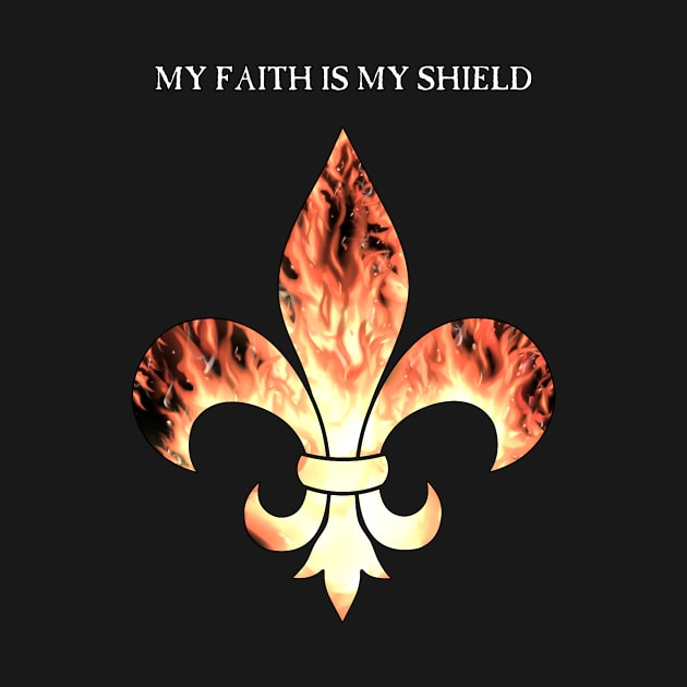 Flaming Fleur de lis Shield! by SimonBreeze